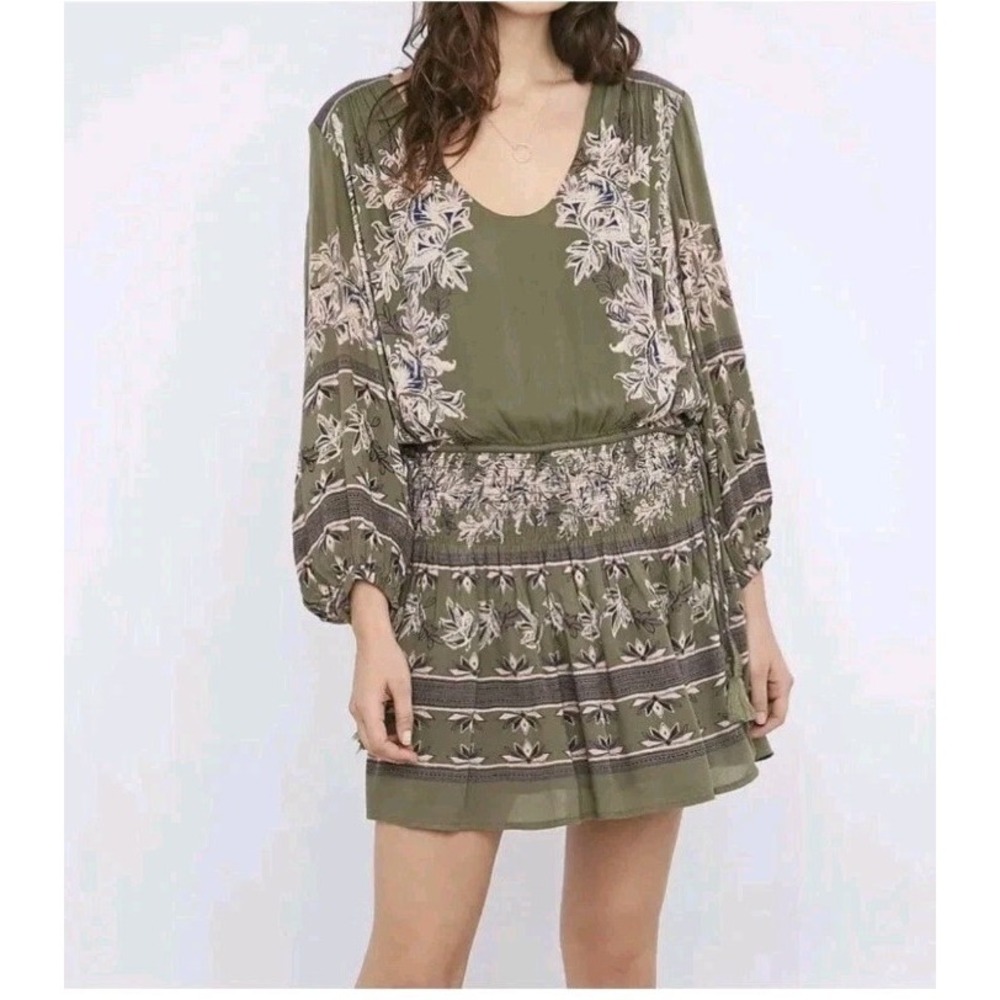 Free People Moonlight Drive Mini Peasant Dress Tunic Size X Small XS Boho Casual
